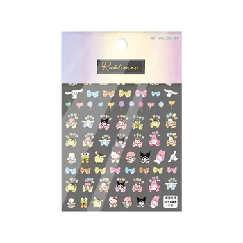 1 шт. наклейки для ногтей с рисунком 5D Sanrio, принадлежности для нейл-арта, аниме-наклейки Kulomi My Melody Hello Kitty, наклейки для украшения ногтей, наклейки DIY