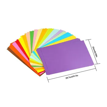 100шт Цветной бумаги для копирования формата А4, бумага для декораций, 10 различных цветов для поделок своими руками