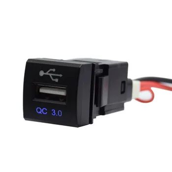 12-24 В Автомобильное USB Зарядное Устройство QC3.0 Автомобильное Аудио Радио USB Входной Адаптер ABS Разъем Быстрой Зарядки Интерфейсный Кабель для Автомобильного Аксессуара Camry