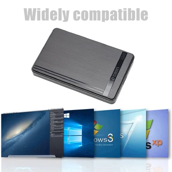 2,5-дюймовый Твердотельный Жесткий диск Box Внешний USB3.0 SSD HDD Жесткий диск Box Высокоскоростные Портативные устройства хранения данных Plug and Play