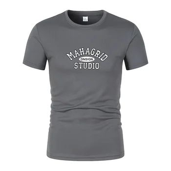 2023 новая летняя мужская и женская футболка с круглым вырезом, повседневная сетчатая быстросохнущая дышащая брендовая модная футболка с коротким рукавом