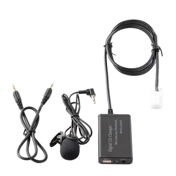 2X USB AUX Bluetooth Автомобильный адаптер для смены компакт-дисков с цифровой музыкой для Toyota (6 + 6) Pin Camry Corolla RAV4 Yaris