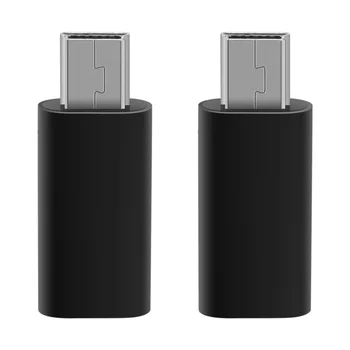 2шт Адаптер USB C к Mini USB 2.0 Type C Женский к Mini USB мужской Адаптер для преобразования MP3-плееров в видеорегистраторы, черный