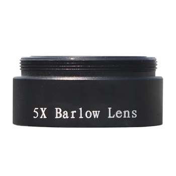 5-кратный удлинитель окуляра с линзой Барлоу 1,25 дюйма M28.5 * 0,6 для астрономии или адаптера для камеры