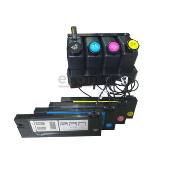 5 цветов Резервуар для УФ-чернил, система объемных чернил с датчиком уровня и двигателем резервуара для белых чернил для УФ-принтера mutoh roland