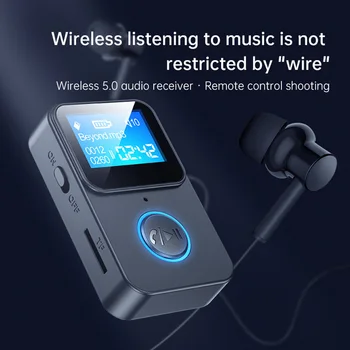 Bluetooth-совместимый адаптер аудиоприемника 5,0, TF-карта, MP3-плеер с ЖК-экраном, FM-передатчик без громкой связи и потерь