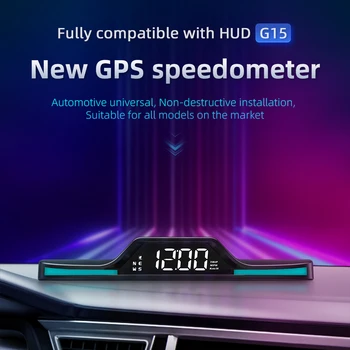 G15 HUD GPS Спидометр Головной дисплей Автомобильный умный цифровой сигнализатор напоминания измеритель RGB света Электронные аксессуары для всех автомобилей