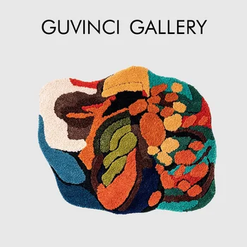 GUVINCI Португальский дизайнерский ковер ярких цветов, супер Мягкие плюшевые коврики с хохолками из нерегулярного мха, коврик для пола 100x130 см, бесплатная доставка