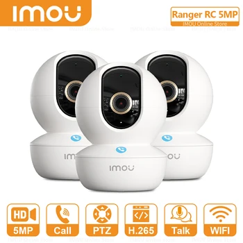 IMOU 3ШТ Ranger RC 5-Мегапиксельная IP-Камера Wifi PTZ Камера Видеонаблюдения Двухстороннее Аудио Цифровой Зум Отслеживание Цвета Ночного Видения