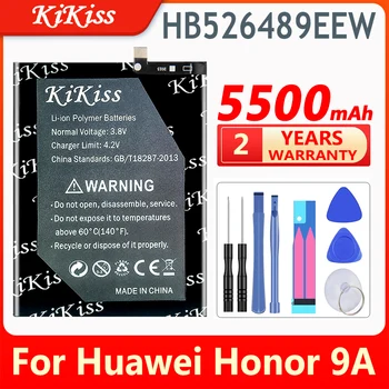 KiKiss 5500 мАч HB526489EEW Сменный Аккумулятор для Huawei Honor Play Changwan 9A Enjoy 10e Y6P MED-L29 MED-LX9 Батареи Bateria