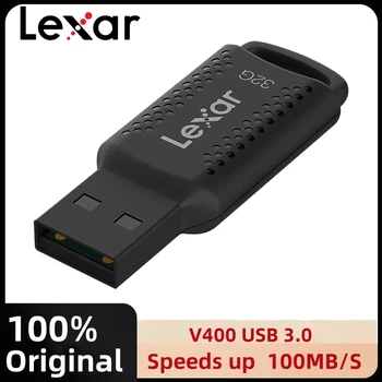 Lexar Original Pen Drive V400 USB 3.0 Высокоскоростной Флэш-накопитель 32GB 64GB 128GB Key JumpDrive 100MB/S Memory Stick для ПК/Mac
