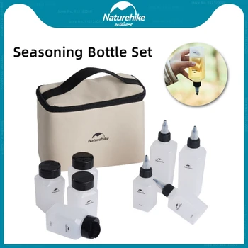 Naturehike Набор бутылок для приправы из 6-8 предметов с водонепроницаемой сумкой, ультралегкий контейнер для хранения приправ для кемпинга, пикника, барбекю на открытом воздухе