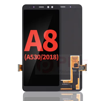 OLED-дисплей в сборе без замены рамки для Samsung Galaxy A8 (A530 /2018) (Aftermarket Plus) (черный)