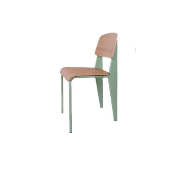 YY Стул со спинкой в стиле ретро, обеденный стол и стул в кремовом стиле, домашний табурет, металлический стул
