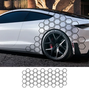 Автомобильная Графика Honeycomb Open Style Наклейка Auto Decor Тюнинг Боковая Наклейка Автомобиля Для Audi BMW Ford Kia Renualt Hyundai Fiat Subaru