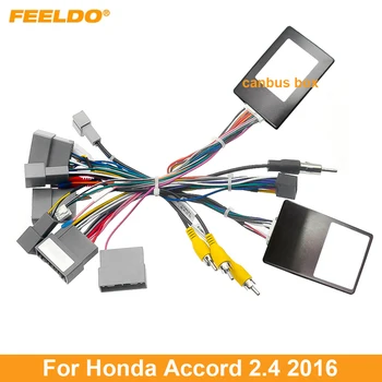 Автомобильный 16-контактный кабель питания FEELDO Адаптер жгута проводов с Canbus для Honda Accord 2.4 (2016) Кабель для установки головного устройства