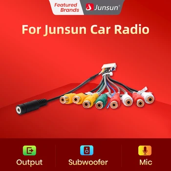 Автомобильный стереоприемник Junsun, RCA Выходной провод, кабель-адаптер Aux-in, автомобильные Аксессуары
