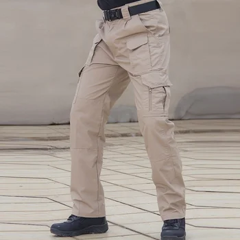 Армейский фанатский боевой тренировочный Тактический мужской спортивный костюм на открытом воздухе, Свободные брюки-комбинезоны с несколькими карманами, военные брюки-карго