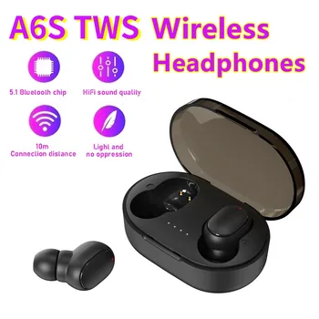 Беспроводная гарнитура A6S TWS Bluetooth-наушники Sport Stereo Fone Bluetooth-наушники Беспроводные наушники-вкладыши для всех смартфонов