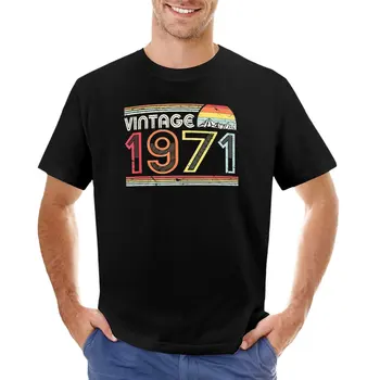 Винтажная футболка 1971 года, подарочная футболка в стиле ретро, эстетичная одежда, мужские футболки с коротким рукавом