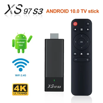 Глобальная версия Smart TV Stick Android 10 XS97 Tv Stick 4k Двойной Wifi 1 ГБ 8 ГБ USB Tv Stick Allwinner h313 Google IPTV tv stick