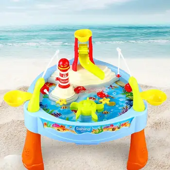Детские игрушки с песком и водой, набор электронных игрушек для рыбалки для детей на пляже