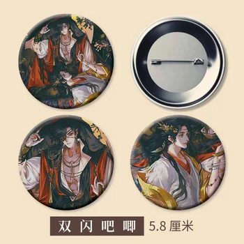 Женская брошь Heaven Official's Blessing, значки, эмалевые булавки, оригинальная модная подвеска для свадебных пар Xie Lian, модные металлические броши