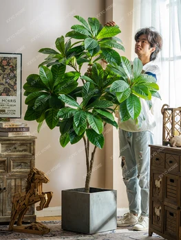 Зеленое растение Мушмула Искусственные деревья Декоративное комнатное бионическое растение Магнолия Ландшафтный бонсай