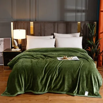 Зеленое Розовое Летнее Тонкое одеяло для кроватей Queen King Double Size, Осеннее одеяло Серо-голубого фланелевого плюшевого пушистого покрывала