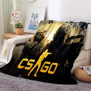 Игровое одеяло CSGO COUNTER-STRIKE Warrior, Мягкое и удобное Плюшевое Тонкое одеяло для сна, Модное постельное белье, одеяло для путешествий