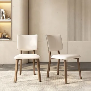 Игровые обеденные стулья в скандинавском стиле, современный Кожаный зеленый эргономичный деревянный стул, деревянный шезлонг для пляжного ресторана 
Мебель