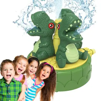 Игрушка-разбрызгиватель с динозавром, вращающийся на 360 градусов, интерактивные водные игры для водных вечеринок, садовая забавная игрушка-разбрызгиватель