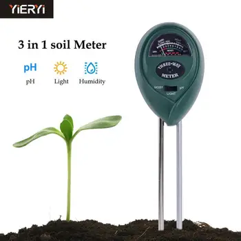 Измеритель Влажности почвы 3 в 1 Измеритель Влажности Солнечного Света PH-Метр для Садовых Газонных Растений Горшок Датчик Влажности Почвы Измеритель Влажности Растений Инструмент