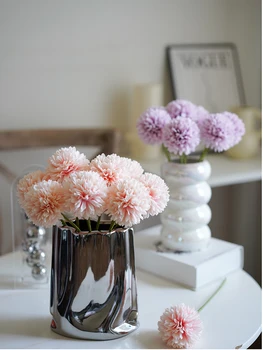 Имитация цветочного ложного букета цветочный букет цветок для обеденного стола маленький цветок из Тараксакума цветочное искусство чайный столик фото цветок