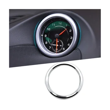Кольцо с компасом, часы, секундомер, Накладное кольцо, автомобильные аксессуары для Porsche Panamera 911 Cayenne Macan, серебристый