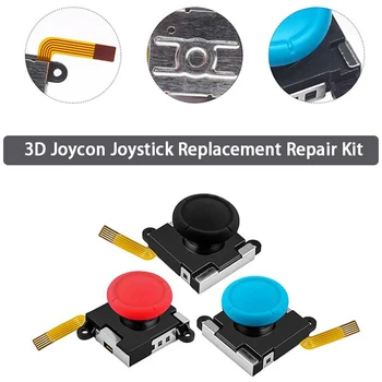 Комплект для Ремонта Замены 3D Джойстика Joycon с Левым/Правым Аналоговым Сенсорным Коромыслом Thumb Stick для Контроллера NS Nintendo Switch Joy-Con