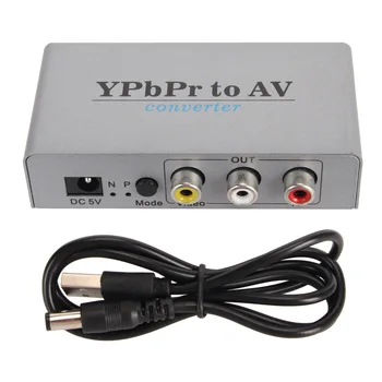 Коробка для видеозахвата 1080p60-высококачественный конвертер Ypbpr в Av с адаптером компонентного видеопреобразователя
