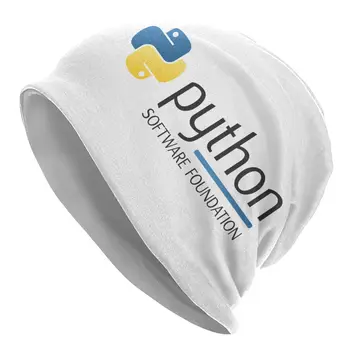 Логотип Python Programming Skullies, Шапочки, Кепки, Крутые Зимние Вязаные Шапки Для Взрослых Унисекс, Программист, Компьютерный Разработчик, Шляпы-Капоты