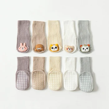 Милые Носки Для Маленьких Мальчиков и девочек, Детские Носки с Тигром/Кроликом, Хлопковые Нескользящие Носки Sokken для новорожденных от 0 до 3 лет, Bebe, Носки для малышей