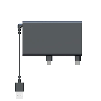 Многофункциональное USB-Зарядное Устройство Для Заднего Сиденья Автомобиля С Двойным Кабельным Автомобильным USB-Зарядным Устройством Выдвижной 8-Контактный Type-C для iPhone 14 13 Pro Huawei
