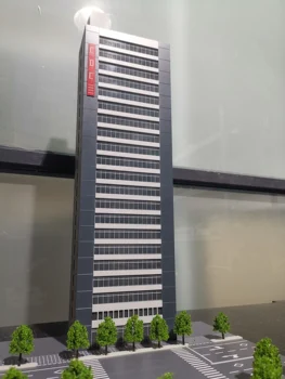 Модель здания в масштабе 1/150 Н, модель высотного здания без сборки, сцена поезда, Миниатюрная коллекция, пейзаж с песочным столом в подарок