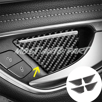 Накладка На Внутреннюю Дверную Ручку Автомобиля из Углеродного Волокна Для Mercedes-Benz C-Class W205 2014-2021 4шт