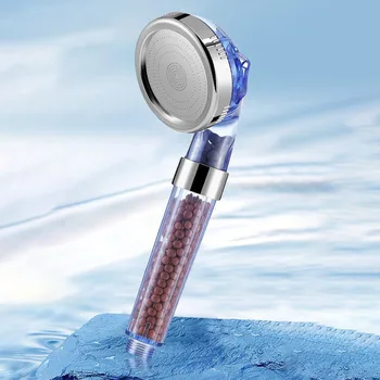 Насадка для душа с ионным фильтром, Водосберегающая насадка для душа высокого давления, 3 режима, Регулируемые Запасные части для домашней ванны