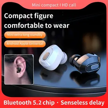 Наушники Bluetooth с одним ухом, неиндуктивное ношение, HD-вызов, интеллектуальное шумоподавление, бизнес, спортивные наушники-вкладыши, беспроводная гарнитура