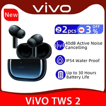 Наушники Vivo TWS 2 Беспроводные Bluetooth 5.2 Наушники С Батареей Продолжительностью 30 Часов 3 Микрофона С Глубоким Шумоподавлением aptX Adaptive Для X60 Pro X50