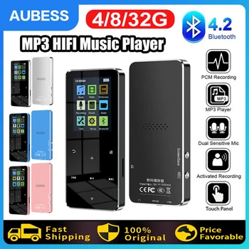 НОВЫЙ 1,8-Дюймовый Металлический Сенсорный Музыкальный плеер MP3 MP4 С поддержкой Bluetooth 4.2 Карты С FM-Будильником, Шагомера, Электронной Книги, Встроенного Динамика
