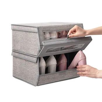 Открывающийся Большой ящик для хранения кроссовок Дисплей Коробка Органайзер Контейнер Комбинированный шкаф Ящик органайзер для хранения обуви 1шт