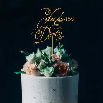 Персонализированный топпер для свадебного торта Мистер и миссис Два имени Топпер для торта в деревенском стиле на годовщину свадьбы Жениха и невесты, топперы для торта для душа