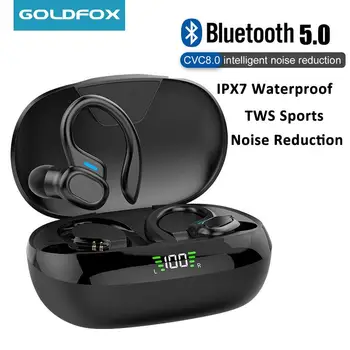 Подвесная Гарнитура Беспроводные Наушники Bluetooth Tws Sports IPX7 Водонепроницаемая Гарнитура С Шумоподавлением Hi-Fi Стерео Наушники с микрофоном