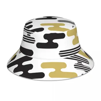 Полосатая Светоотражающая панама Летние шляпы Рыбацкая Шляпа Складные Женские Мужские Солнцезащитные кепки